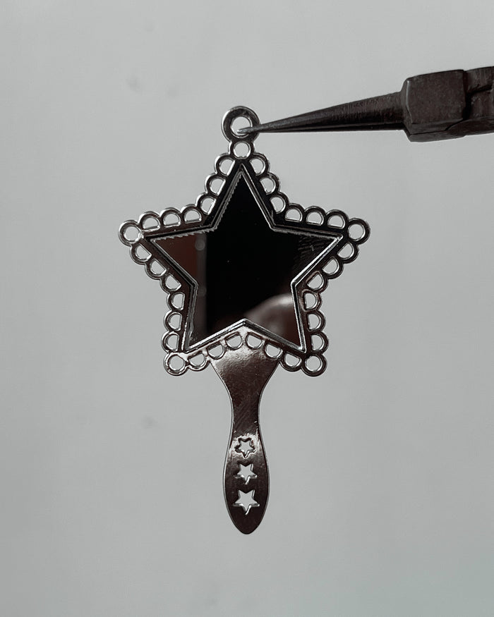 Star mirror charm - 1 pc