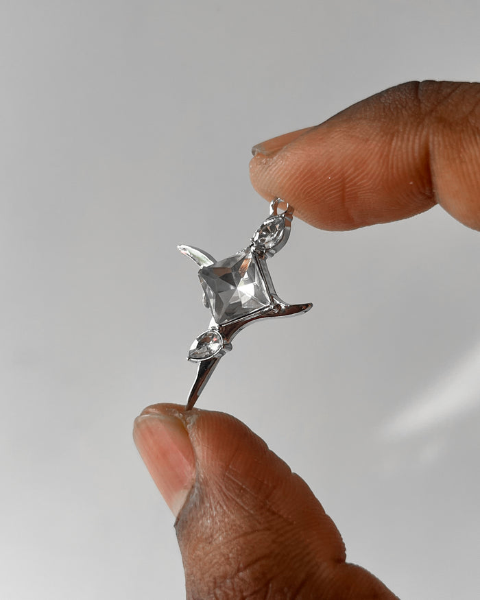Stone cross charm