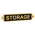 Engraved black brass storage plaque