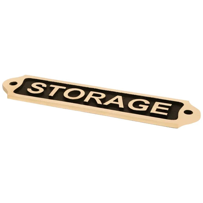 Black finish storage door plate