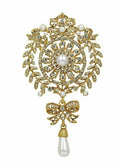 Stunning Vintage Look Gold plated King Royal Celebrity Brooch Broach Pin B49V