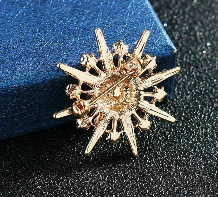 Stunning Vintage Look Gold plated Six Point Star Celebrity Brooch Broach Pin E1