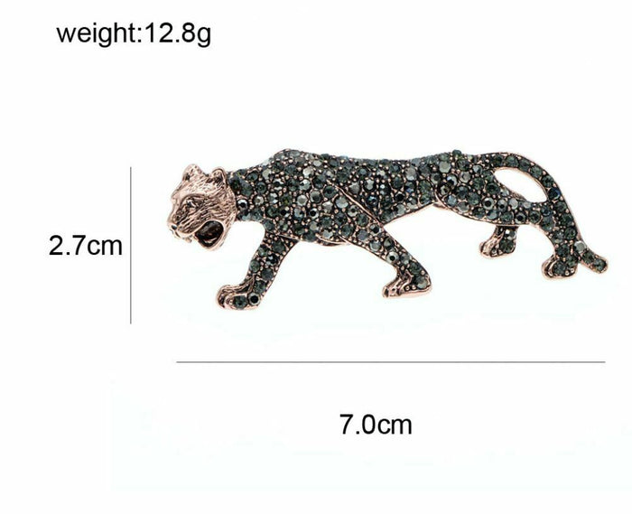 Stunning Vintage Look Rose Gold plated Retro Leopard Celebrity Brooch Broach Pin