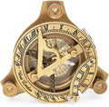 Sundial Compass with for Your Adventures Engraved Natural Wooden Box - Adventure Compass