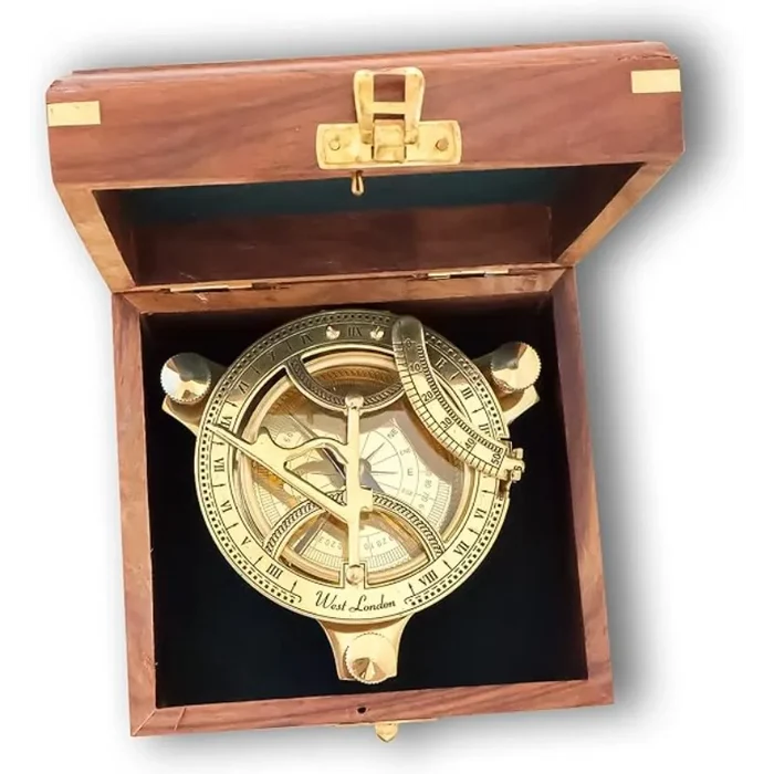 Sundial Compass with Wooden Box SC95