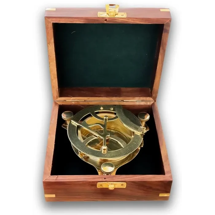 Sundial Compass with Wooden Box SC95