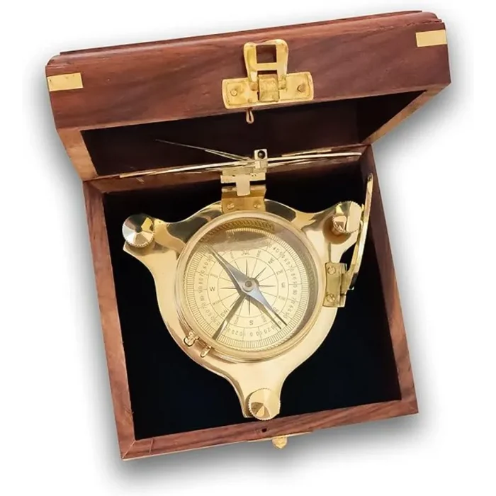 Sundial Compass with Wooden Box SC95