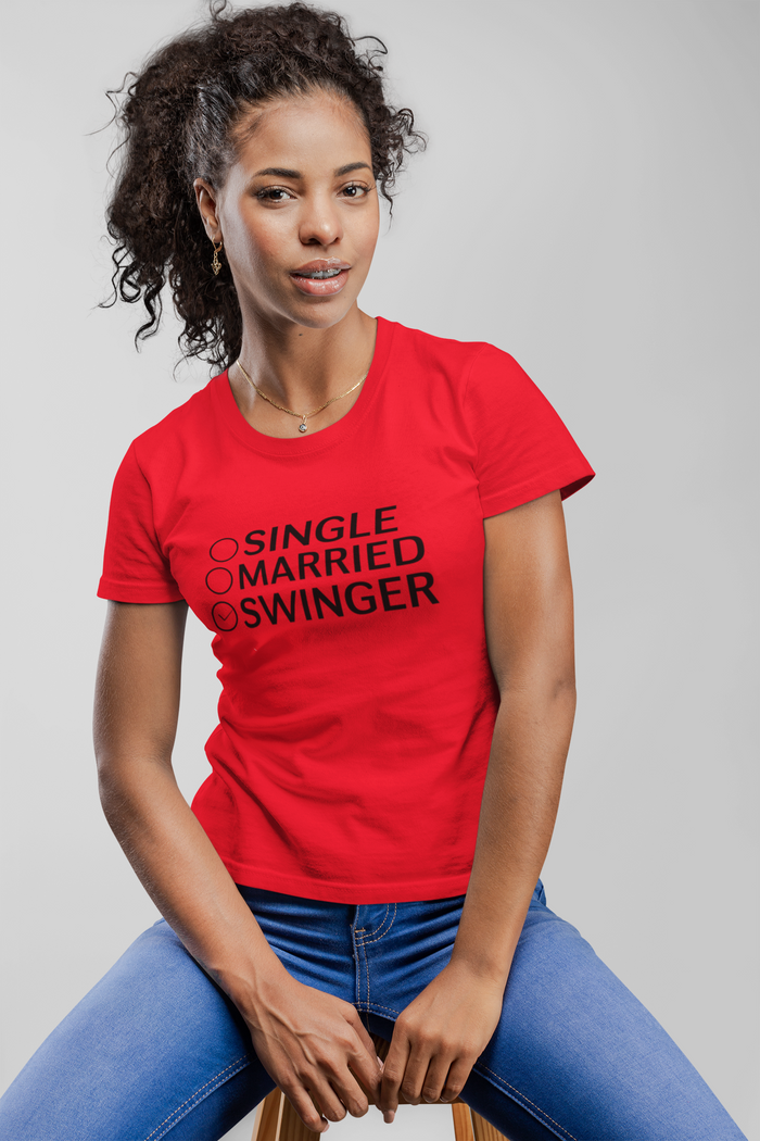 Swinger Humor Unisex Tee - Funny Relationship Status Shirt