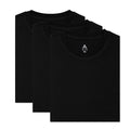 Tall Black Fitted T-Shirt 3-Pack with up to an extra 5cm length for big and tall men