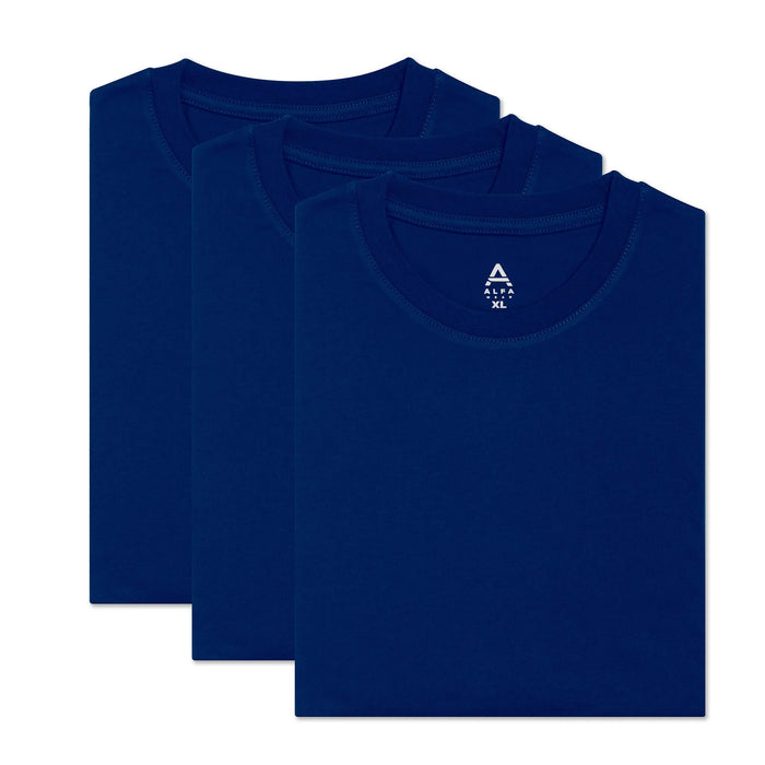 Tall Blue Fitted T-Shirts 3-Pack