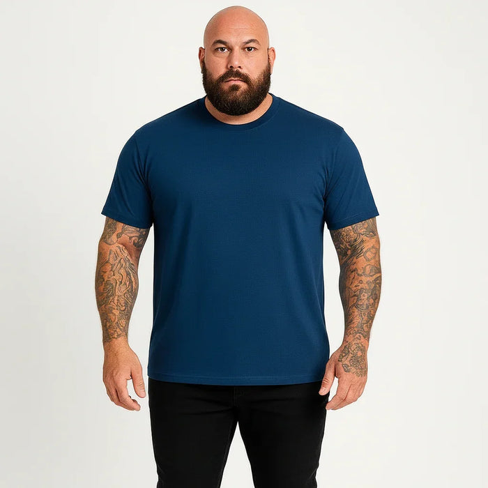 Tall Navy Fitted Man's T-Shirt