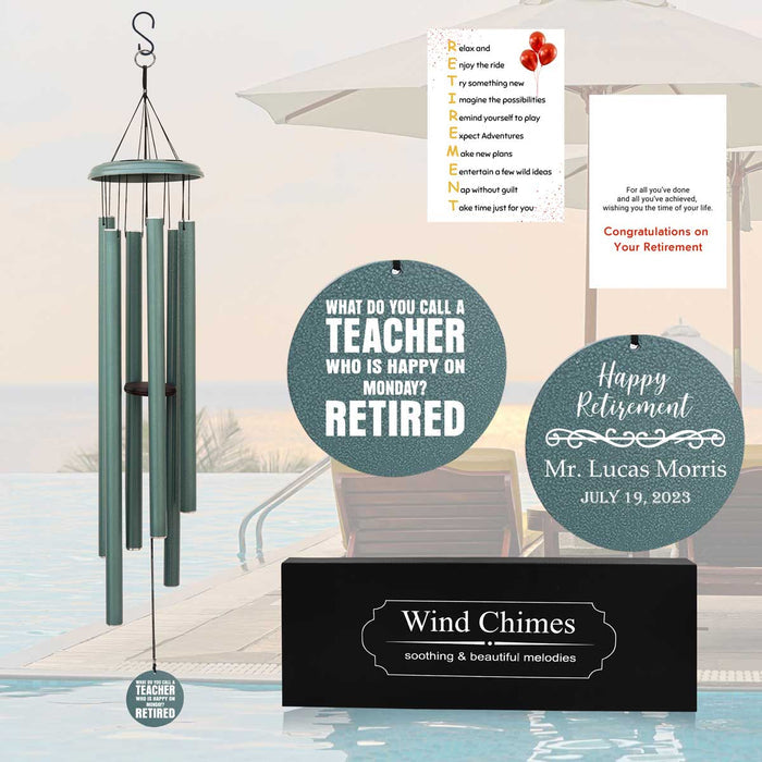 Turkish green-colored  Wind Chime for Retiring Teacher