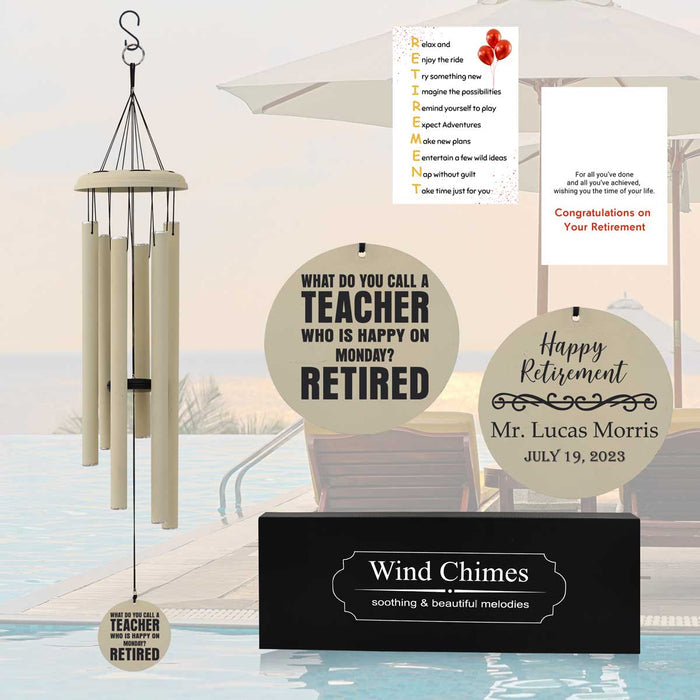 Custom Teacher Wind Chime with Inspirational Message