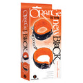 Product packaging of 'Orange is the New Black' love cuffs with orange and black design.
