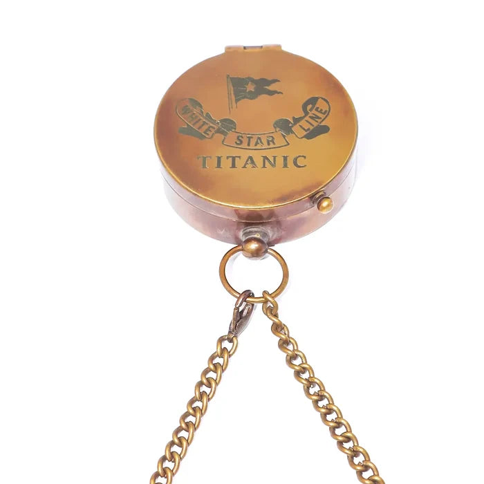 Titanic Flat Brass Compass BC120