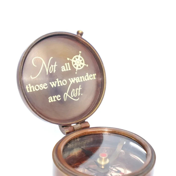 Titanic Flat Brass Compass BC120