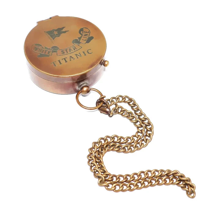 Titanic Flat Brass Compass BC120