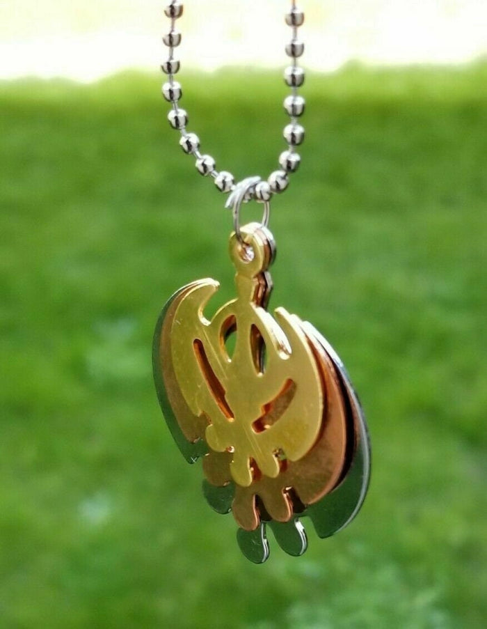 Triple Khanda Khalsa Pendant Sikh Singh Kaur Punjabi Gift Unisex Design Chain DD