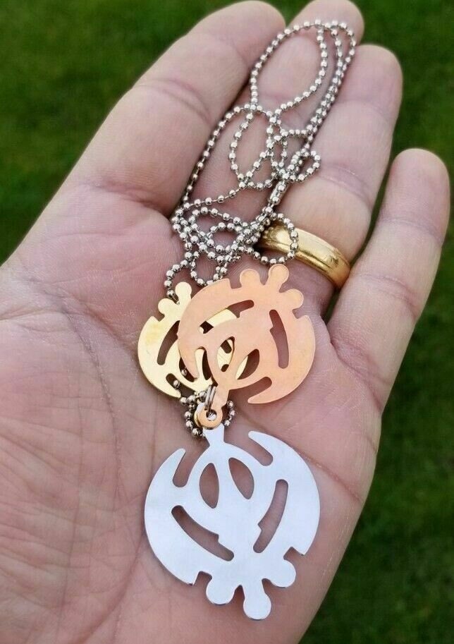 Triple Khanda Khalsa Pendant Sikh Singh Kaur Punjabi Gift Unisex Design Chain DD