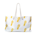 Tropical Pineapple Weekender Bag – Perfect for Summer Getaways & Beach Days (White)