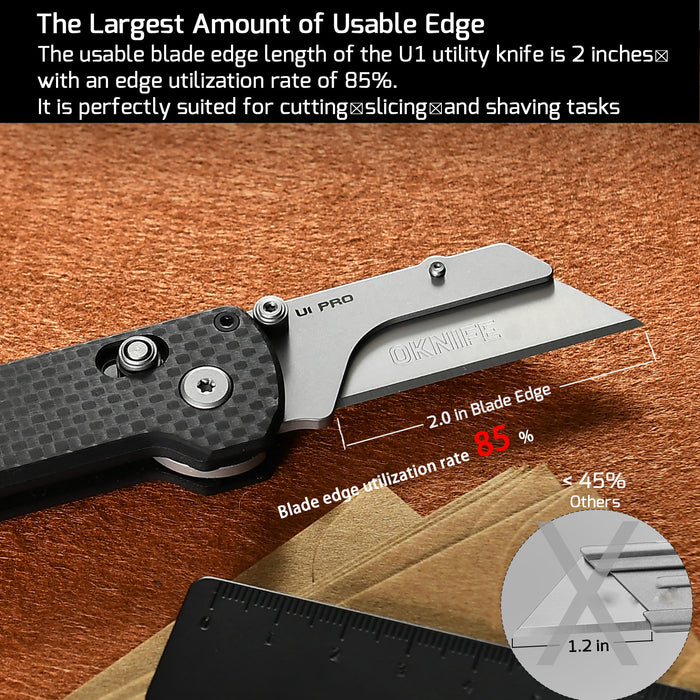 U1 Pro Carbon Fiber Overlay Multitool Folding Utility Knife with Folding Screwdriver
