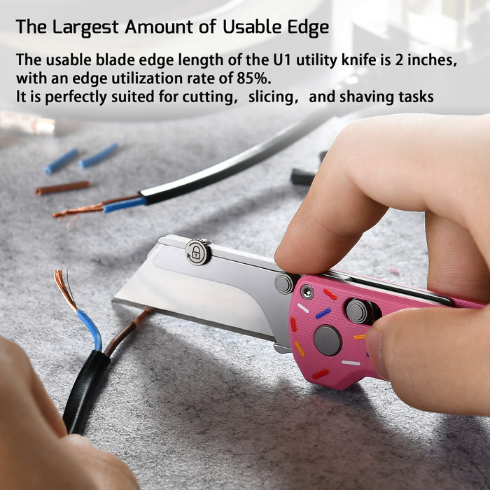 U1 Pro Doughnut Multitool Folding Utility Knife with Folding Screwdriver