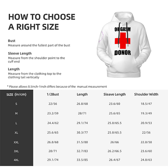Unisex Orgasm Donor Hoodie with Pockets Customized Services