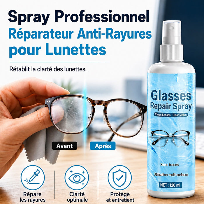 upsell Spray réparateur de rayures pour lentilles professionnelles