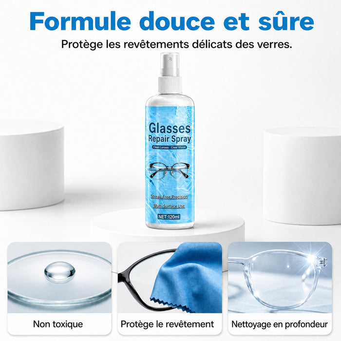 upsell Spray réparateur de rayures pour lentilles professionnelles
