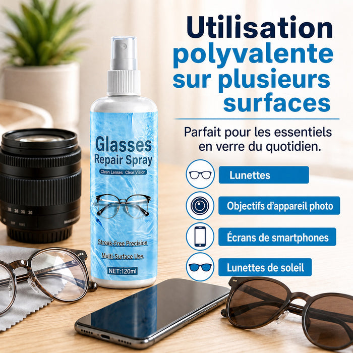 upsell Spray réparateur de rayures pour lentilles professionnelles