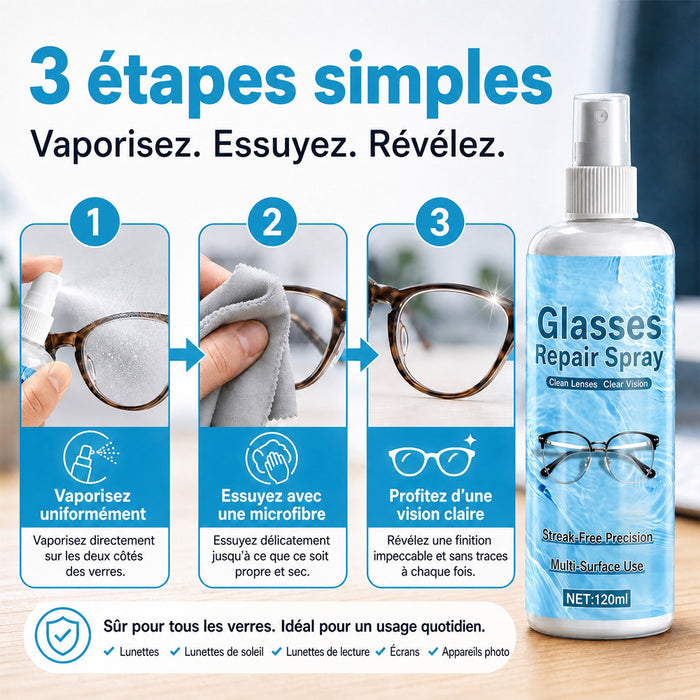 upsell Spray réparateur de rayures pour lentilles professionnelles