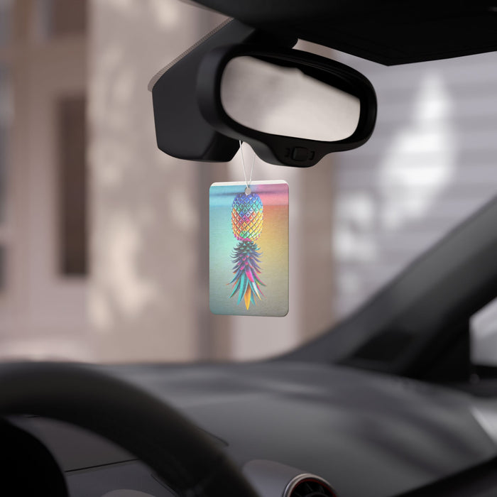 Vibrant Pineapple Car Air Freshener - Tropical Scented Decor for Your Ride
