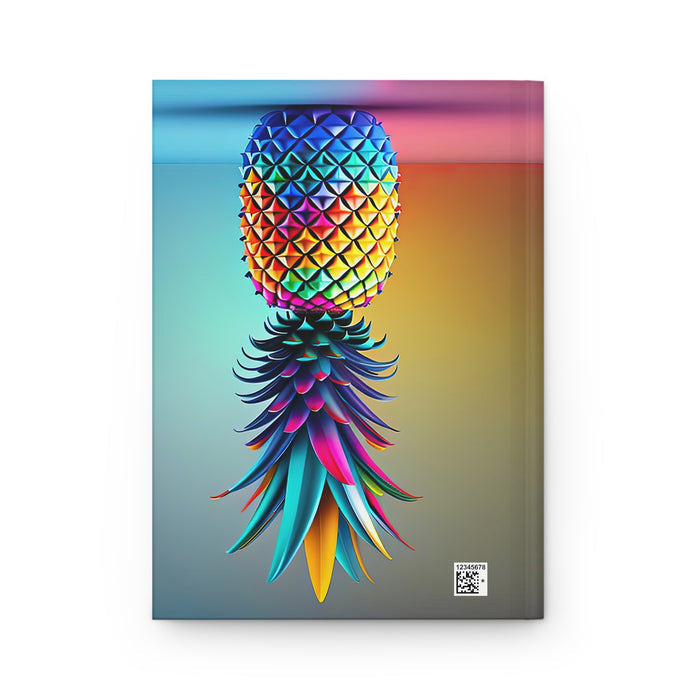 Vibrant Pineapple Hardcover Journal - Colorful Design for Creative Souls