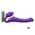 VIBRATING BENDABLE STRAP-ON - M - PURPLE