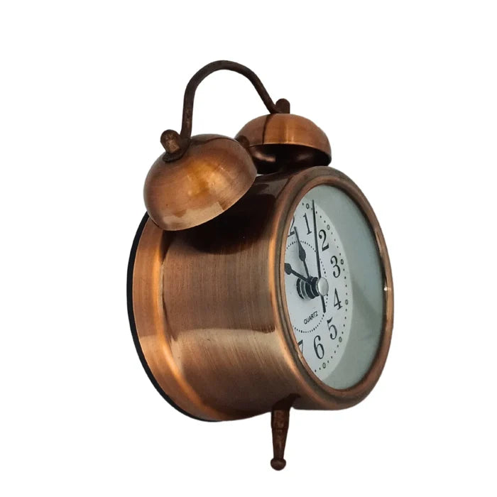 Brass Desk  alarm clock side view
