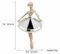 Vintage look rose gold plated dance girl lady brooch suit coat broach pin ao9