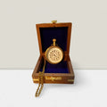 Personalized vintage pocket watch for men with wooden box