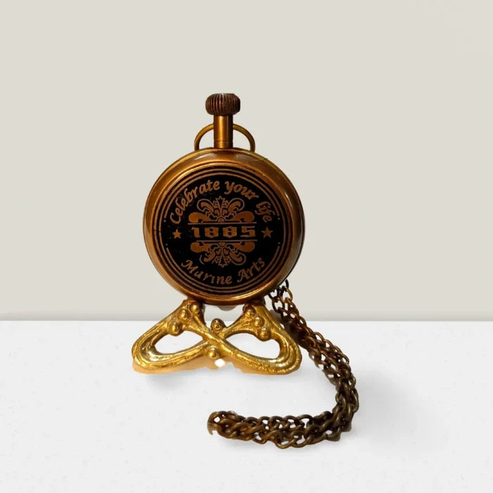 Quartz Pocket Watch with Custom Engraving on backside