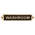 Washroom Brass Door sign | black finish 22x5 cm
