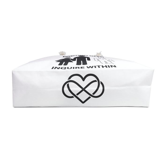 Weekender Bag Male Position Open Threesome - White