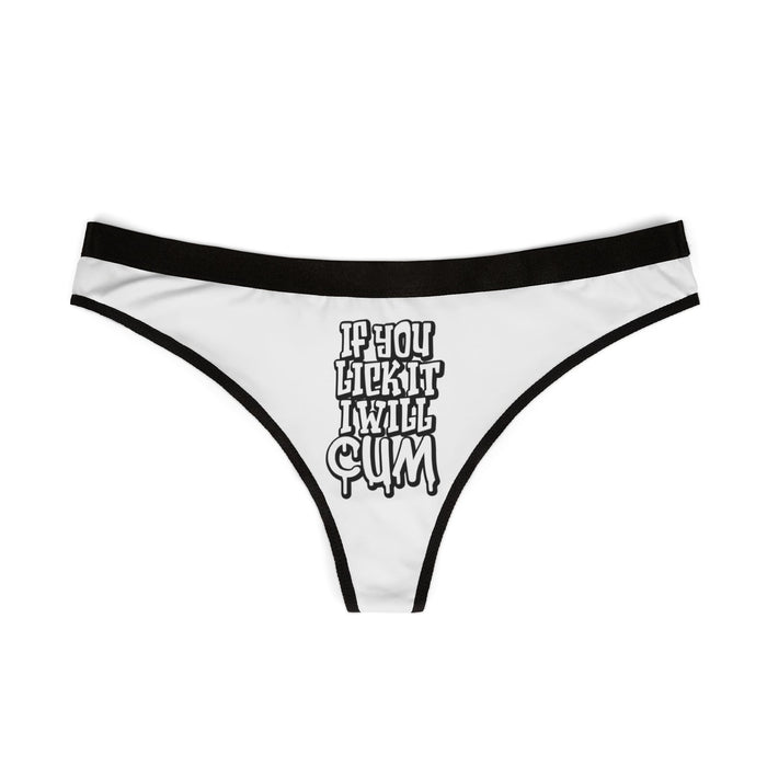 Whimsical Women's Thongs - Fun Pineapple & Playful "If You Lick It I Will Cum"