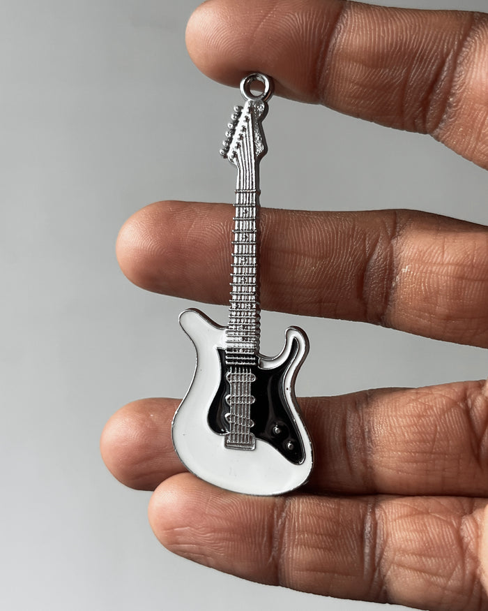 White guitar