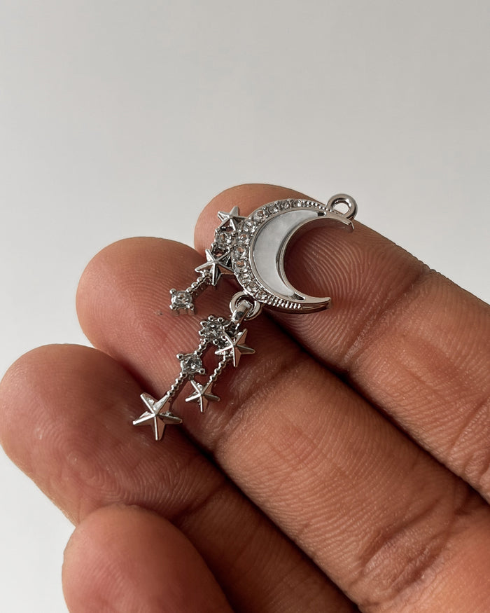 White Moon bling charm