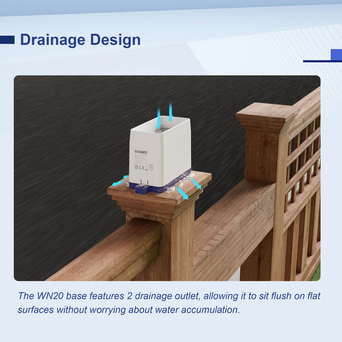 WN20 Rain Gauge Mini - Upgraded Splash-proof Funnel with Stainless Steel Mesh & Drainage Design