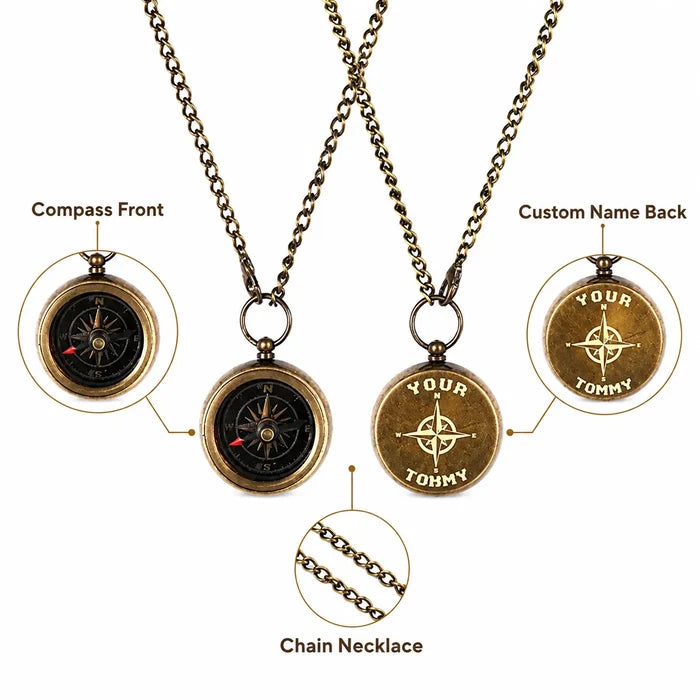 Your Tommy Your Tubbo Compass Necklace Pair